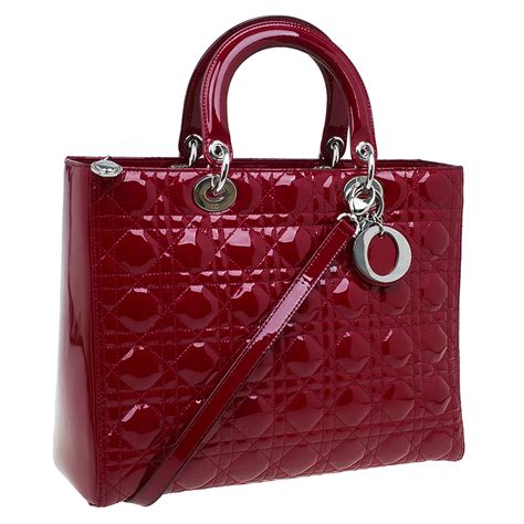 lady dior red patent price|Lady Dior designer bag.